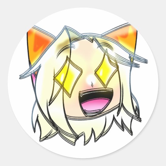 ザグローリーハートハイパステッカー ラウンドシール (正面)