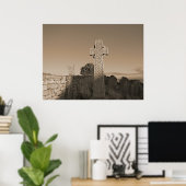 ザケルト十字 – スコットランド ポスター (ホームオフィス)