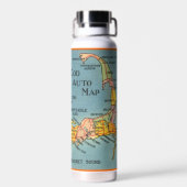 ザケープ – ケープコッドMassachusettsマップ水筒 ウォーターボトル (背面)