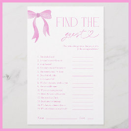 ザゲストピンクボウブライダルシャワーゲーム