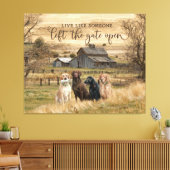 ザゲート離れオープンキャンバスファームハウスウォールアート キャンバスプリント (インサイチュ (リビング))