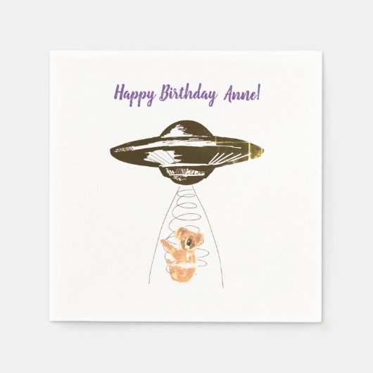 ザコアラ拉致 スタンダードカクテルナプキン (正面)