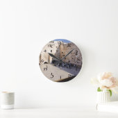 ザコテル – ヘブライ語スクリプトレタリング ラウンド壁時計 (ホーム)