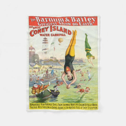 ザコニー素晴らしアイランドウォーターカーニバル フリースブランケット (正面)