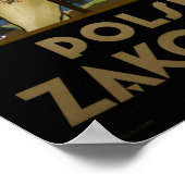 ザコパネポーランドヴィンテージ旅行ポスター復元 ポスター (角)