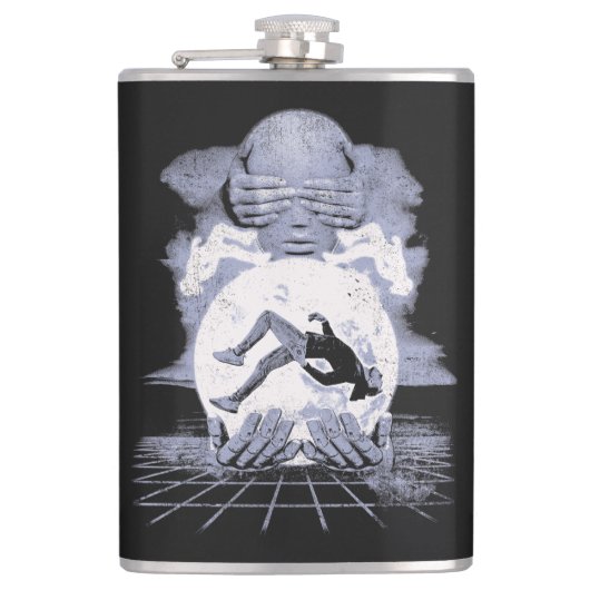 ザコラプス – テクノ – ディストピアのストリートウェアデザイン フラスク (正面)