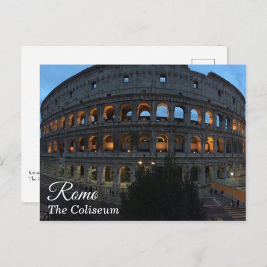 ザコリセウムローマイタリアアットダスクポストカード ポストカード (正面/裏面)