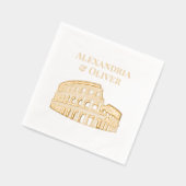 ザコリセウムローマイタリアカップル名 箔ナプキン (左)