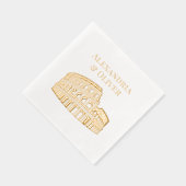 ザコリセウムローマイタリアカップル名 箔ナプキン (右)