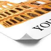 ザコリセウムローマイタリアパーソナライズされたデザイン ポスター (角)