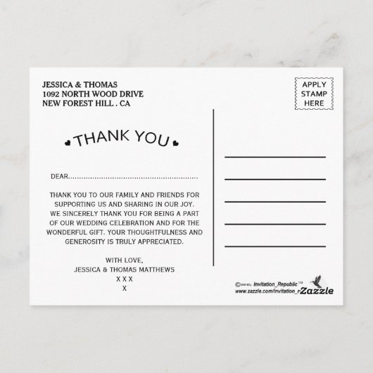 ザコレクシ素朴ョン結婚のいかり ポストカード (裏面)