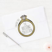 ザコレクシ結婚ョンリングや輪I doステッカー ラウンドシール (封筒)