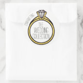 ザコレクシ結婚ョンリングや輪I doステッカー ラウンドシール (バッグ)