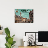 ザコレンマルクト – ゲント ポスター (ホームオフィス)