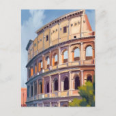 ザコロッセウムローマウォーターカラートラベル ポストカード (正面)