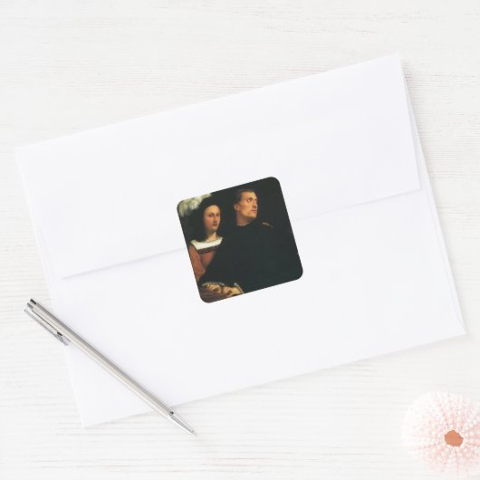 ザコンサートバイティアンルネッサンスヴィンテージファインアート スクエアシール (封筒)