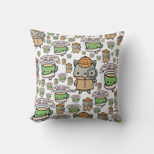 ザコージミステリーブッククラブ枕 クッション (正面)