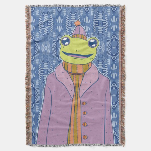 ザコージーカエル スローブランケット (正面縦)
