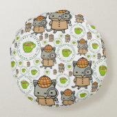 ザコージーミステリーブッククラブ枕 ラウンドクッション (裏面)