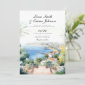 ザコートダジュール景観結婚式招待状 招待状 (スタンド正面)