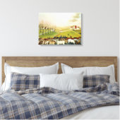 ザコーネル農場（ペンシルバニア州ランドスケープ） キャンバスプリント (インサイチュ (寝室))