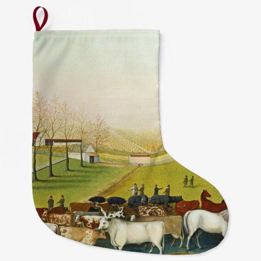 ザコーネル農場（ペンシルバニア州ランドスケープ） ラージクリスマスストッキング (正面)