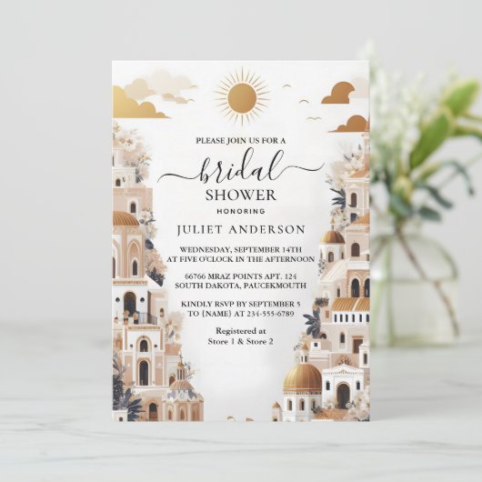 ザコーヒイタリアンーソレントカジュアルブライダルシャワー 招待状 (スタンド正面)