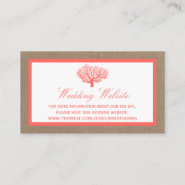 ザコーラルオンバーラップボホビーチ結婚式コレクション エンクロージャーカード