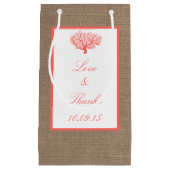 ザコーラルオンバーラップボホビーチ結婚式コレクション スモールペーパーバッグ (正面)