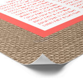 ザコーラルオンバーラップボホビーチ結婚式コレクション ポスター (角)