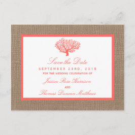 ザコーラルオンバーラップボホビーチ結婚式コレクション 案内ポストカード