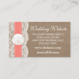 ザコーラルサンドドルコレクションビーチ結婚式 エンクロージャーカード