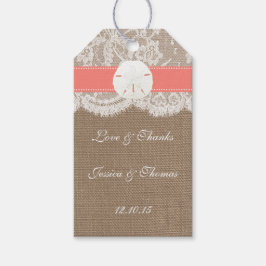 ザコーラルサンドドルコレクションビーチ結婚式 ギフトタグ