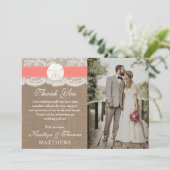 ザコーラルサンドドルコレクションビーチ結婚式 サンキューカード (スタンド正面)