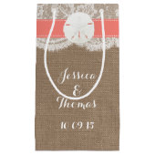 ザコーラルサンドドルコレクションビーチ結婚式 スモールペーパーバッグ (正面)