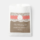 ザコーラルサンドドルコレクションビーチ結婚式 フェイバーバッグ (正面)