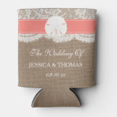 ザコーラルサンドドルコレクションビーチ結婚式 缶クーラー (正面)