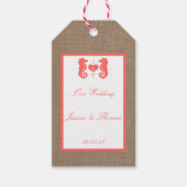 ザコーラルシーホースバーラップビーチ結婚式コレクション ギフトタグ (正面)