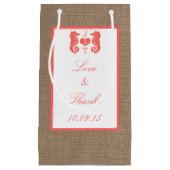 ザコーラルシーホースバーラップビーチ結婚式コレクション スモールペーパーバッグ (正面)