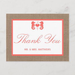 ザコーラルシーホースバーラップビーチ結婚式コレクション ポストカード