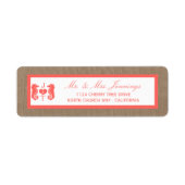 ザコーラルシーホースバーラップビーチ結婚式コレクション ラベル (正面)