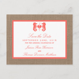ザコーラルシーホースバーラップビーチ結婚式コレクション 案内ポストカード
