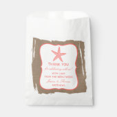 ザコーラルスターフィッシュバーラップビーチ結婚式コレクション フェイバーバッグ (正面)