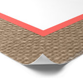 ザコーラルスターフィッシュバーラップビーチ結婚式コレクション ポスター (角)