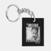 ザゴッドファーザー | パーソナライズされた 2倍の写真と名前 キーホルダー (正面左)