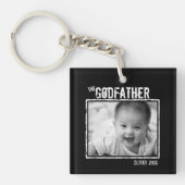 ザゴッドファーザー | パーソナライズされた 2倍の写真と名前 キーホルダー (正面)