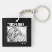 ザゴッドファーザー | パーソナライズされた 2倍の写真と名前 キーホルダー (裏面)