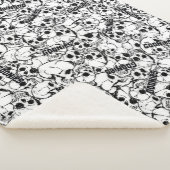 ザゴニーの片目の荒々しいスカル シェルパブランケット (3/4)