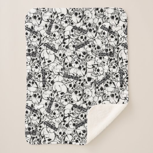 ザゴニーの片目の荒々しいスカル シェルパブランケット (正面)