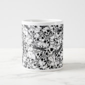 ザゴニーの片目の荒々しいスカル ジャンボコーヒーマグカップ (正面)